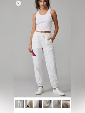Sunbuster Vintage White Track Joggers Size Medium